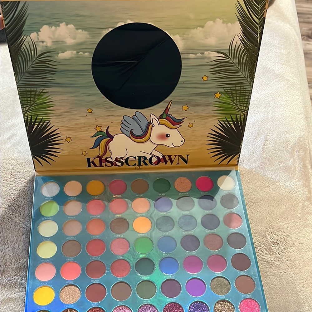 Crown Pink and Blue Eyeshadow Palette Vibrant Makeup - Picture 2 of 6